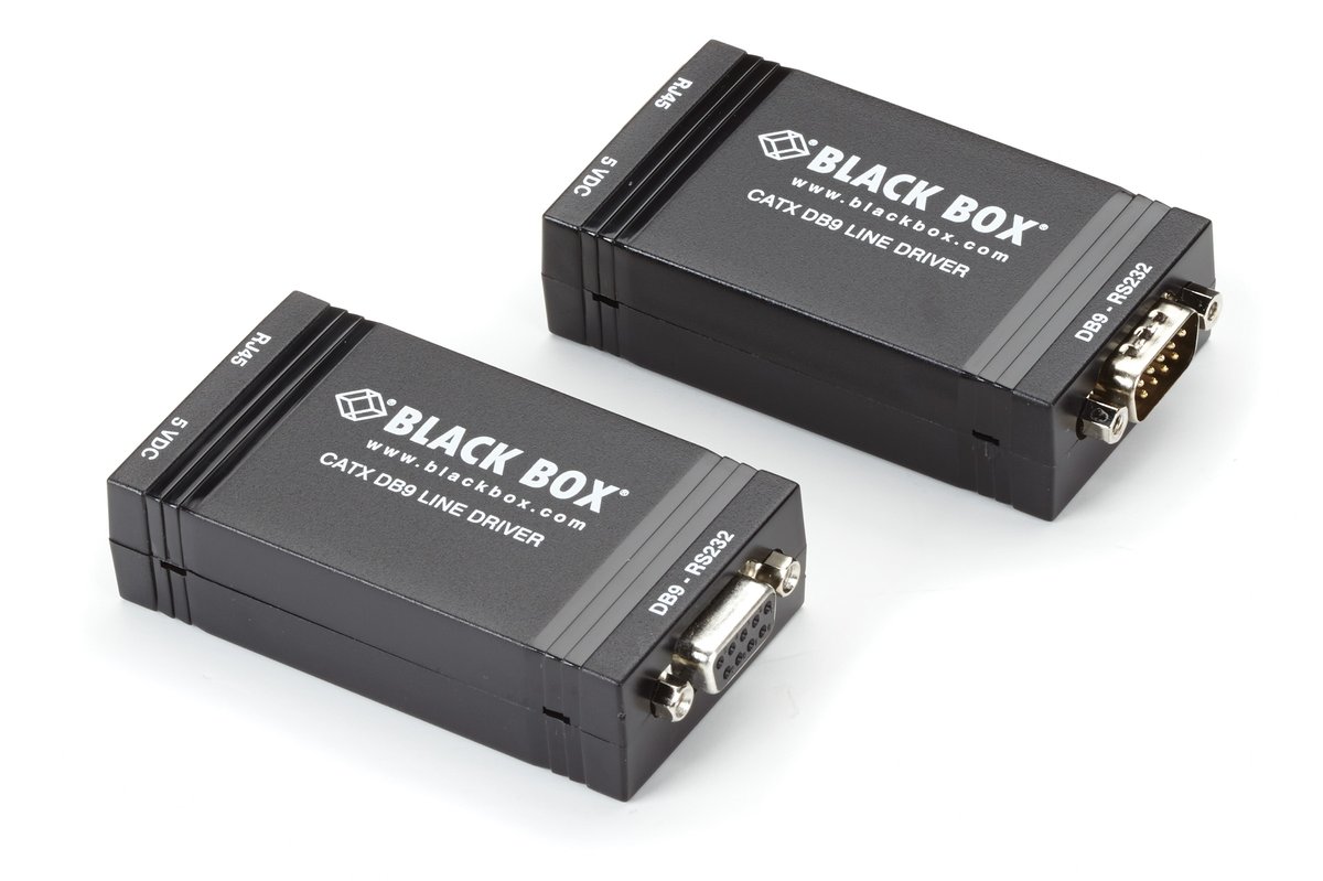 Black Box ME890A-R2 Async RS232 Extender over CATx - DB9 with Control Signals to Terminal Block