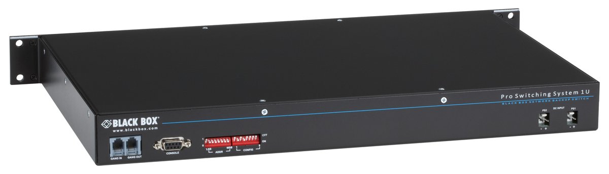 Black Box NBS016MA Rackmount Gang Switch - 19-in., 1U, (16) RJ-45 A/B (Pins 1/2 and 3/6), Network Manageable - view 2