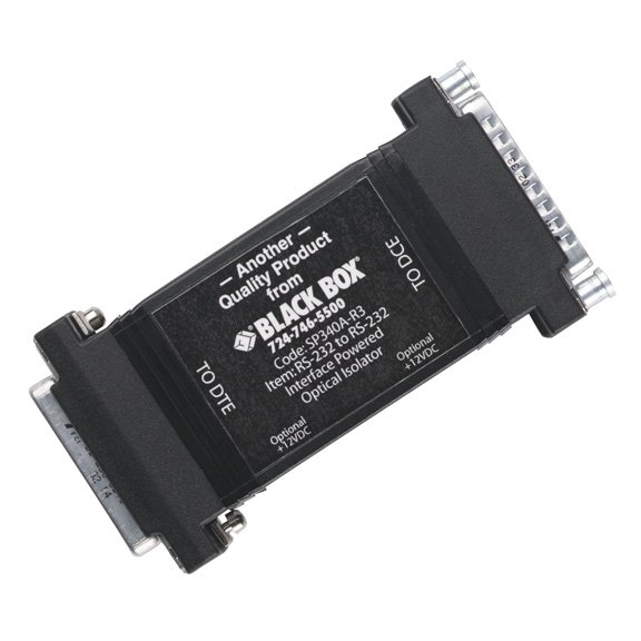 Black Box SP340A-R3 Opto Isolator - RS232, DB25 Male to DB25 Female, 115.2-Kbps
