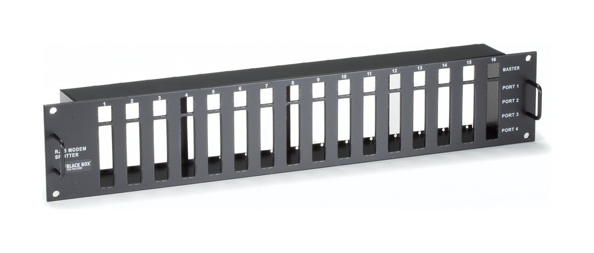 Black Box TL400A RS232 Passive Splitter Rackmount Chassis - 2U, RJ45