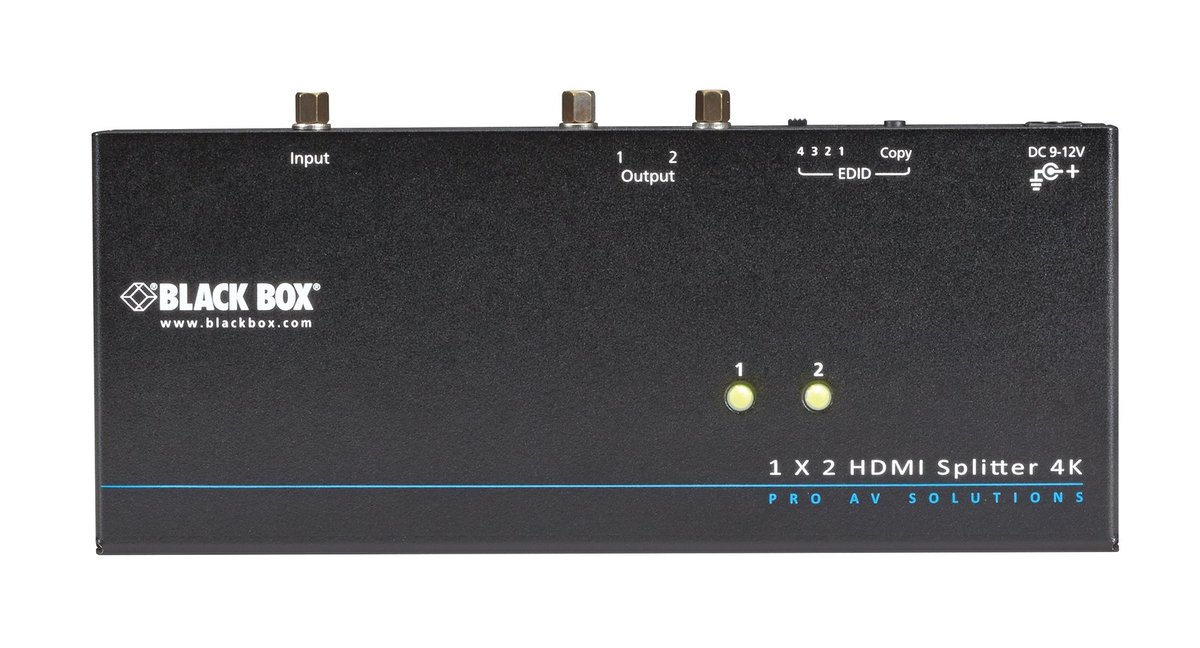 Black Box VSP-HDMI1X2-4K 4K HDMI Splitter, 1 x 2 - view 2