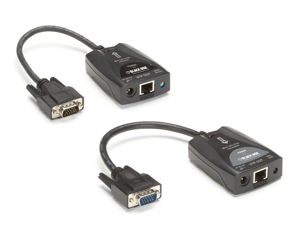 Black Box VX-VGA520-K Mini CATx VGA Extender Kit with Video Equalization