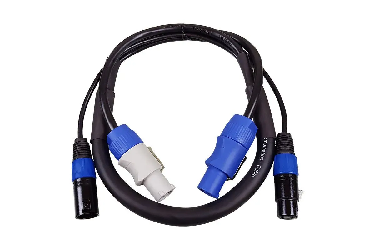 Blizzard Lighting Cool Cable 5-Pin DMX + powerCON Compatible Combo Cable, 3 ft - view 2