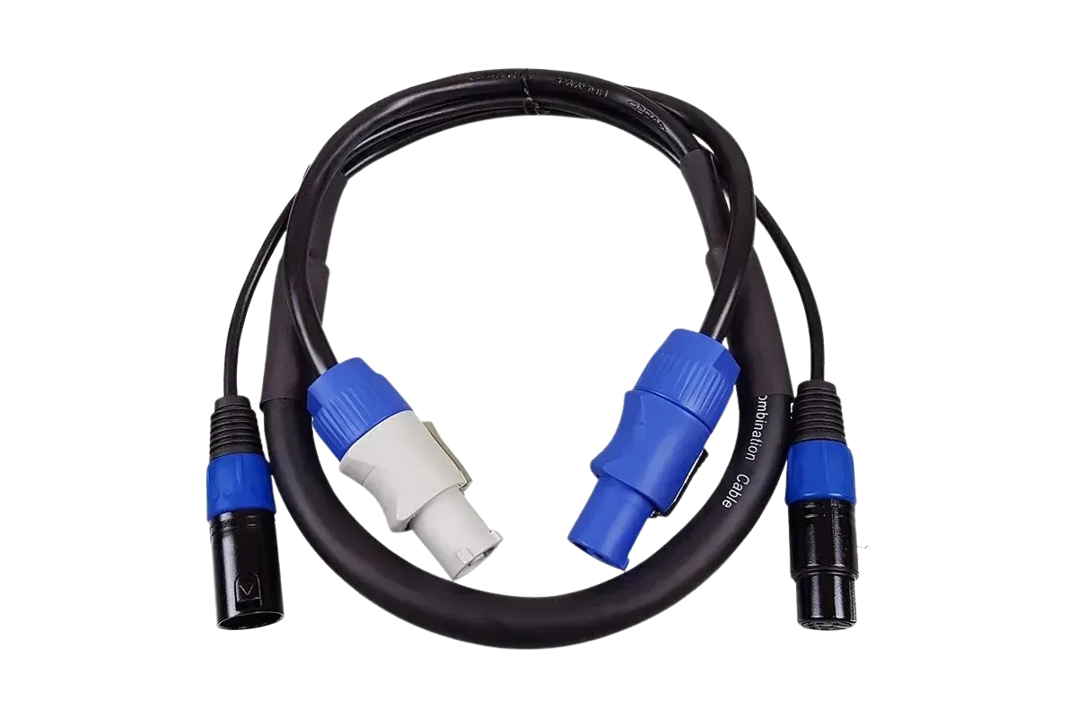 Blizzard Lighting Cool Cable 5-Pin DMX + powerCON Compatible Combo Cable, 3 ft