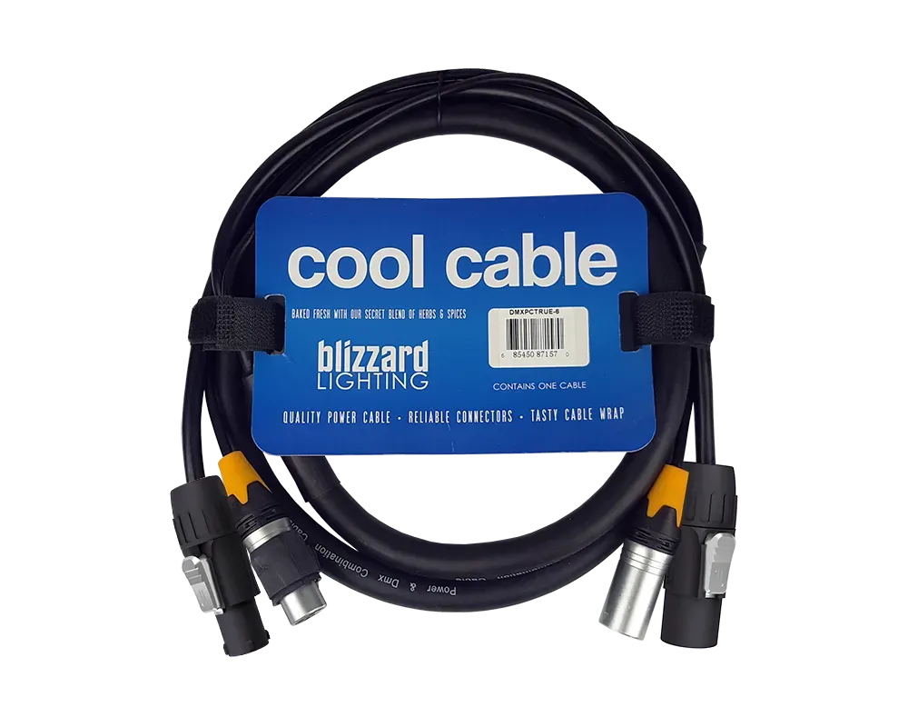 Blizzard Lighting IP Rated 3-Pin DMX + powerCON TRUE1 Compatible Combo Cable product image
