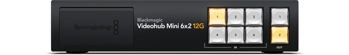 Blackmagic Videohub Mini 6x2 12G Rack
