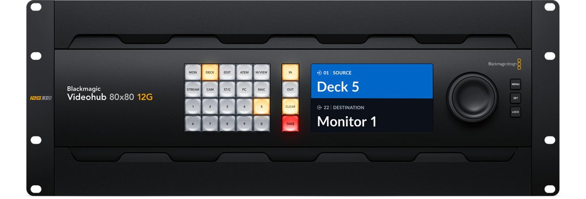 Blackmagic Videohub 80x80 12G Rack product image