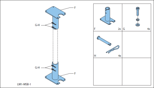 Bosch LM1-MSB-1 Bracket Adapter Set for LS1-OC100E-1