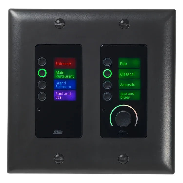 BSS EC-8BV Ethernet Wall Controller with 8 Buttons and Volume
