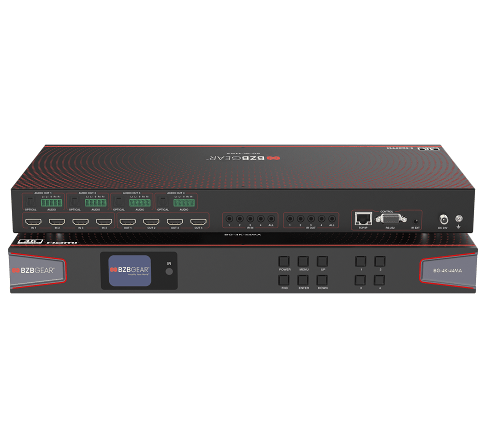 BZBGear BG-4K-44MA 4x4 HDMI Matrix Switcher