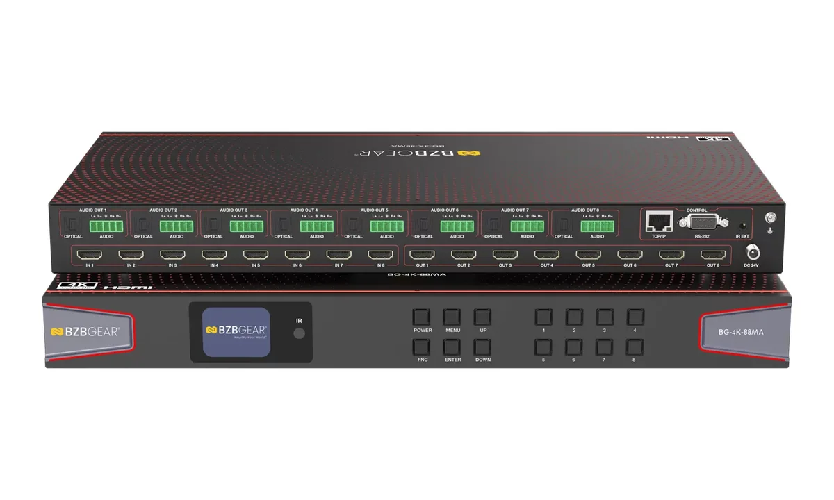 BZBGear BG-4K-88MA 8x8 HDMI Matrix Switcher - view 2