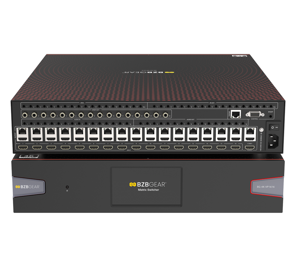 BZBGear BG-4K-VP1616 16x16 Seamless Matrix and Video Wall Processor