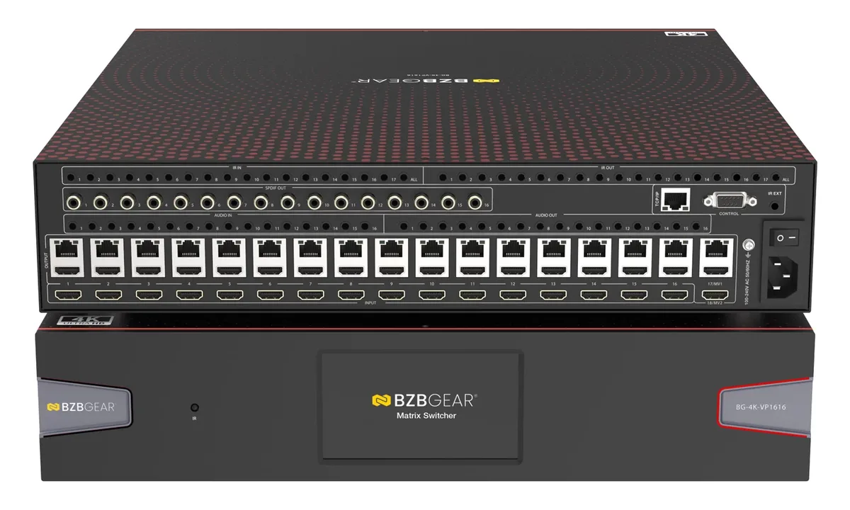 BZBGear BG-4K-VP1616 16x16 Seamless Matrix and Video Wall Processor - view 2