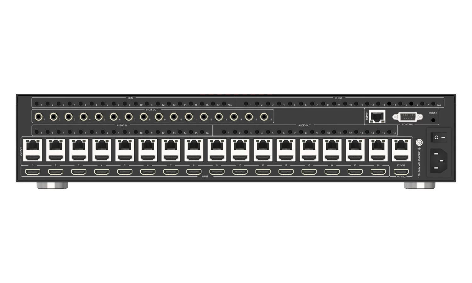 BZBGear BG-4K-VP1616 16x16 Seamless Matrix and Video Wall Processor - view 4