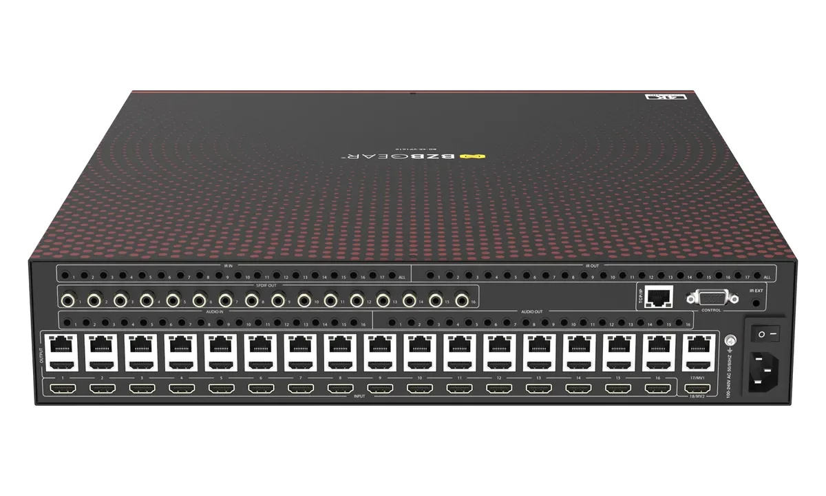 BZBGear BG-4K-VP1616 16x16 Seamless Matrix and Video Wall Processor - view 6