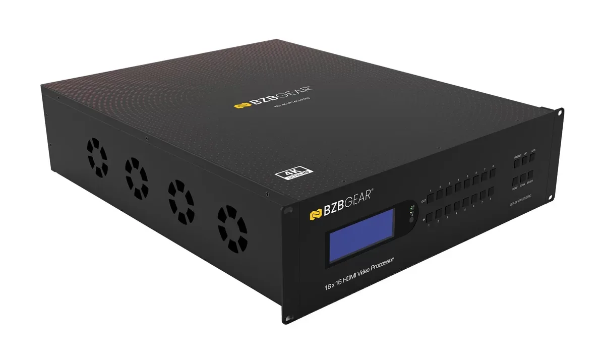 BZBGear BG-4K-VP1616PRO 16x16 Seamless Matrix, Video Wall and Multiviewer Kit with 16 Receivers - view 4