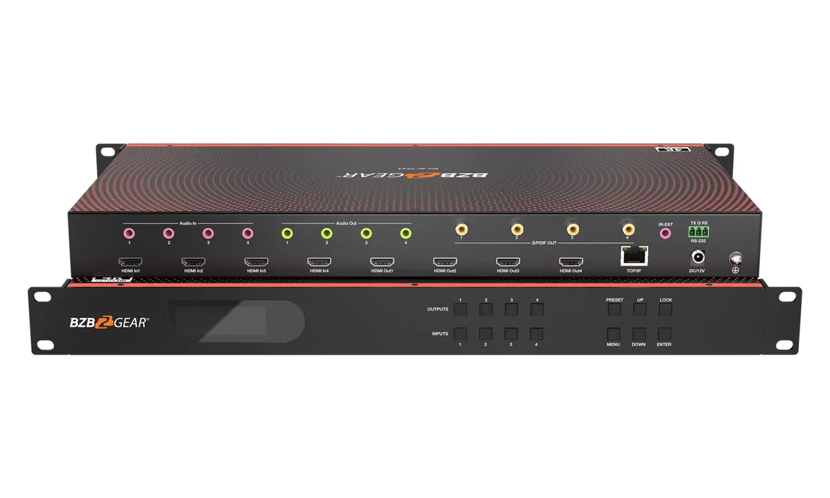 BZBGear BG-4K-VP44 4x4 Seamless Matrix and Video Wall Processor - view 2