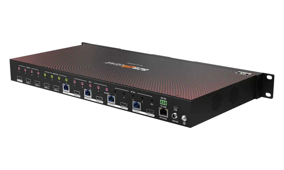 BZBGear BG-4K-VP44PRO 4x4 Seamless Matrix Kit with Four Receivers - view 6