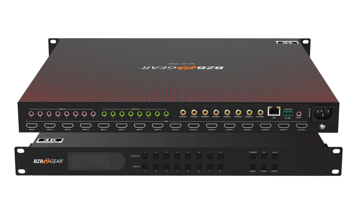 BZBGear BG-4K-VP88 8x8 Seamless Matrix and Video Wall Processor - view 2