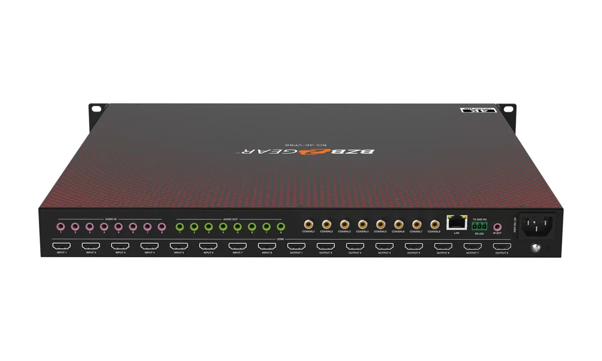 BZBGear BG-4K-VP88 8x8 Seamless Matrix and Video Wall Processor - view 4