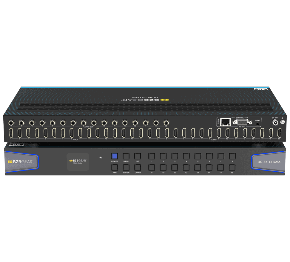 BZBGear BG-8K-1616MA 16x16 8K HDMI 2.1 Matrix Switcher