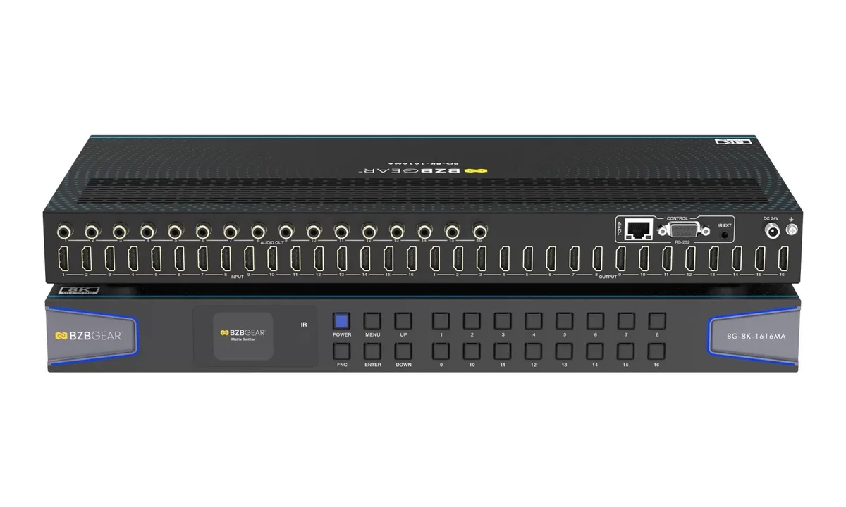BZBGear BG-8K-1616MA 16x16 8K HDMI 2.1 Matrix Switcher - view 2