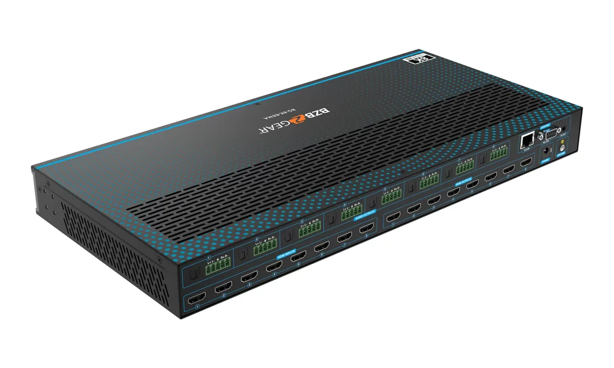 BZBGear BG-8K-88MA 8x8 8K HDMI 2.1 Matrix Switcher - view 5