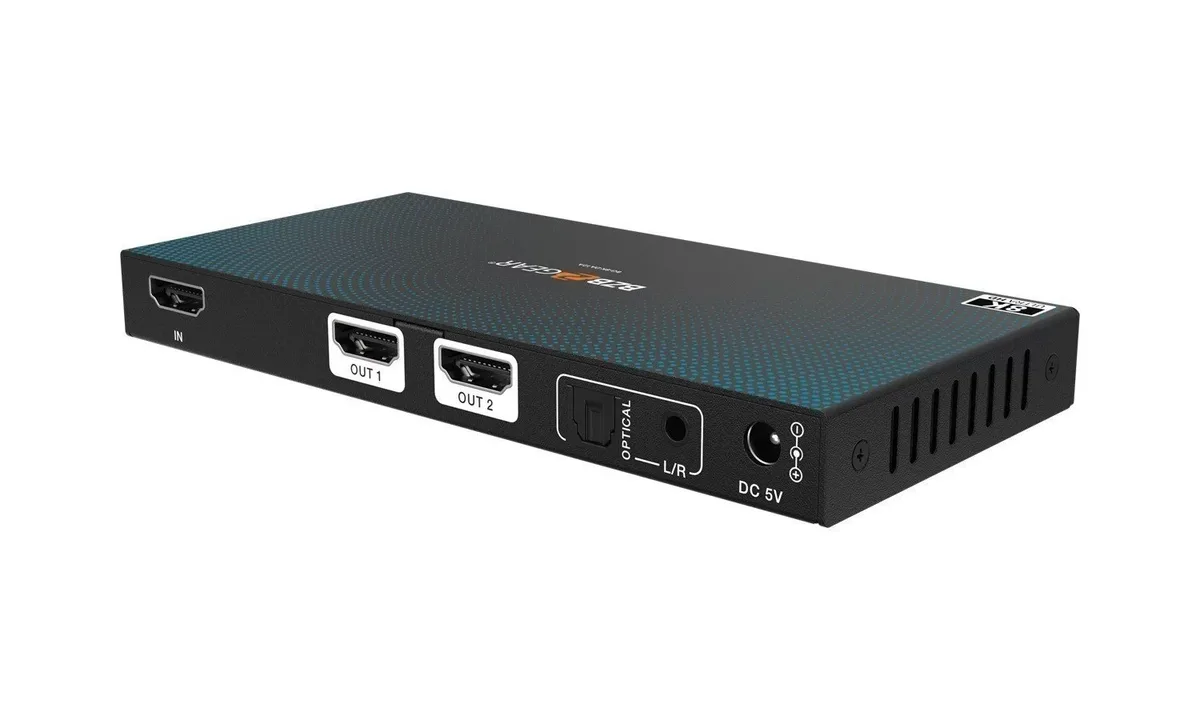 BZBGear BG-8K-DA12A 1x2 8K HDMI Splitter with Audio De-Embedding - view 4
