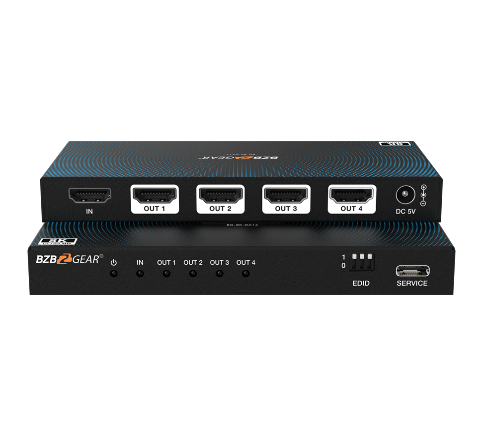 BZBGear BG-8K-DA14 1x4 8K HDMI 2.1 Splitter
