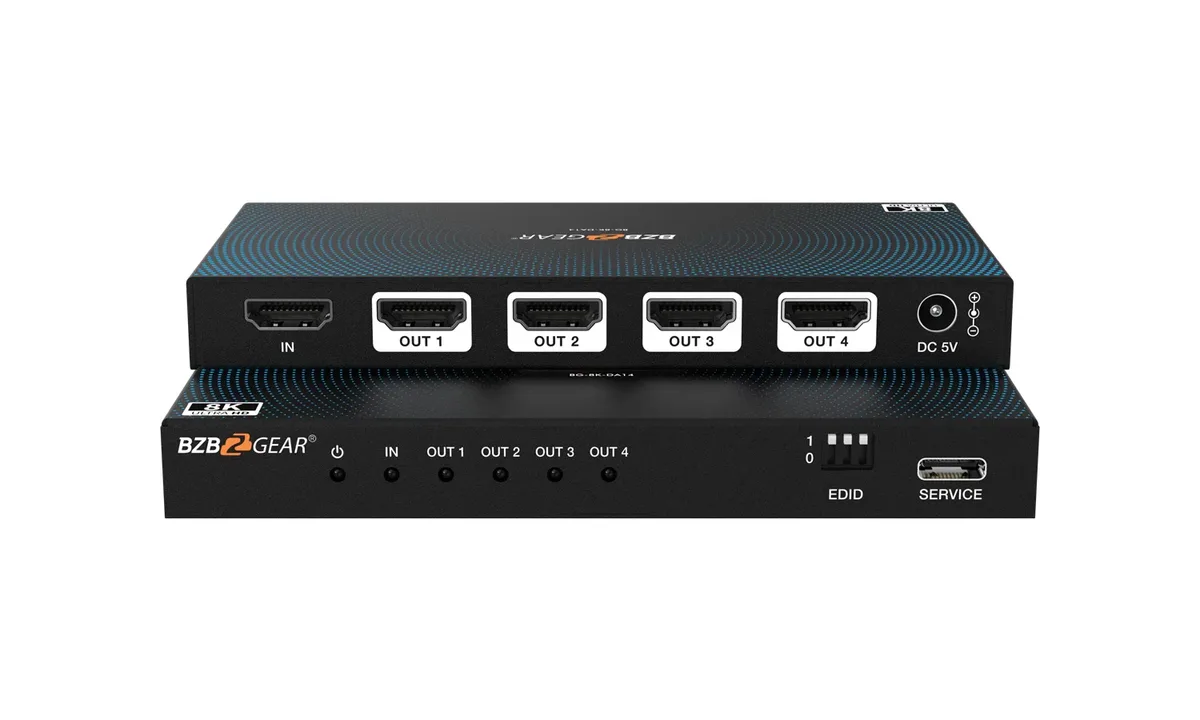 BZBGear BG-8K-DA14 1x4 8K HDMI 2.1 Splitter - view 2