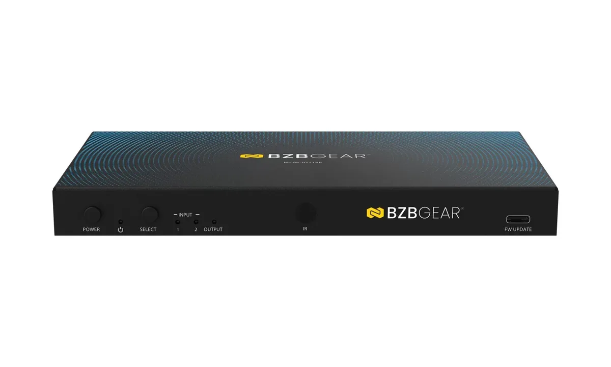 BZBGear BG-8K-HS21AR 2x1 8K HDMI Switcher with RS-232 and Gain Control - view 3