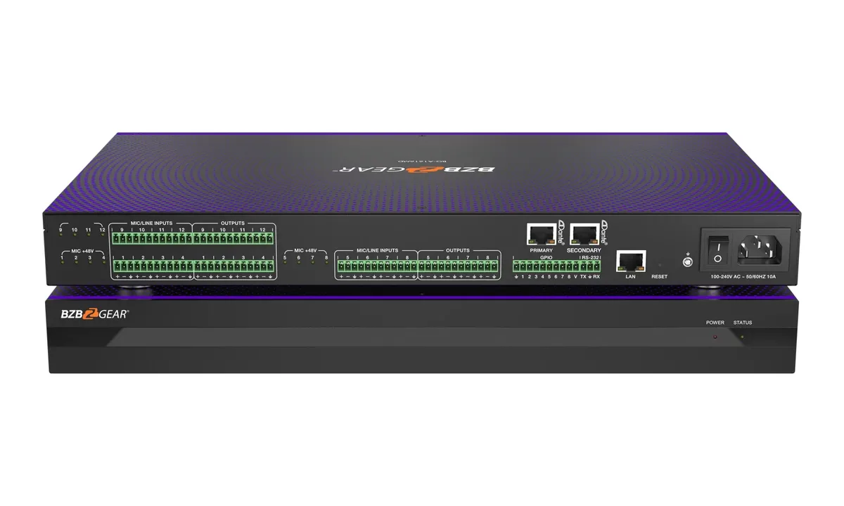 BZBGear BG-A1616MD 16x16 Digital Audio Processor with Dante - view 2