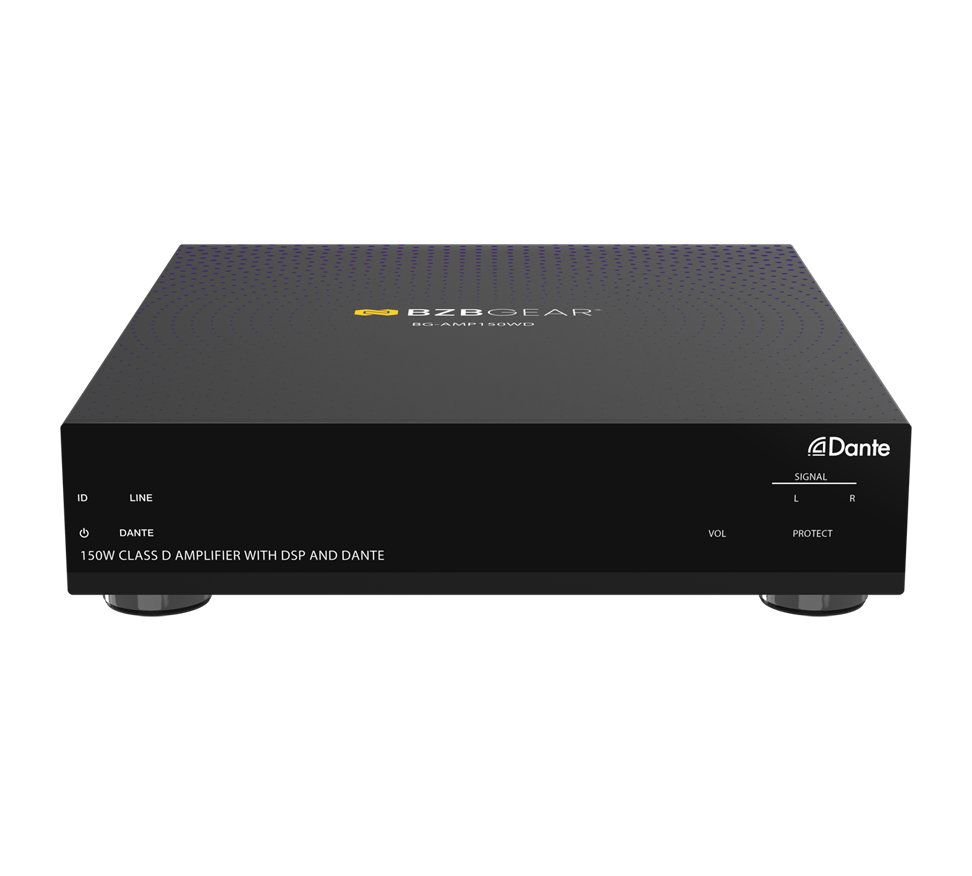 BZBGear BG-AMP150WD 150W Class D Amplifier with DSP and Dante