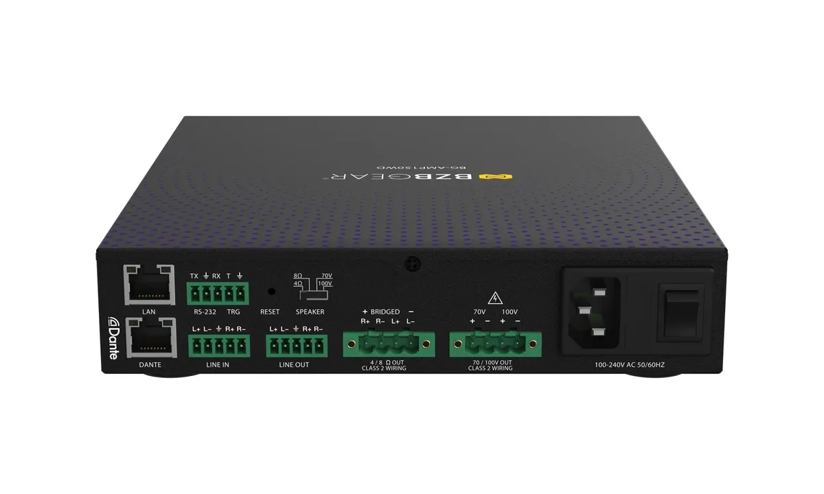 BZBGear BG-AMP150WD 150W Class D Amplifier with DSP and Dante - view 3