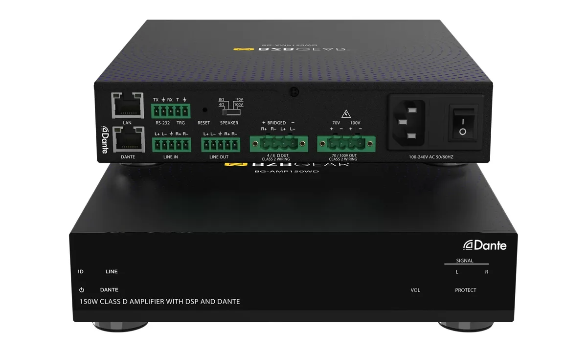 BZBGear BG-AMP150WD 150W Class D Amplifier with DSP and Dante - view 4
