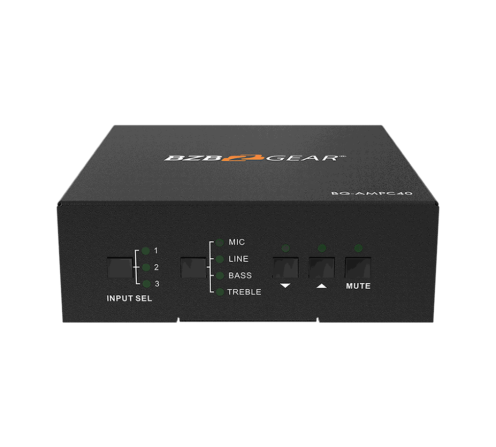 BZBGear BG-AMPC40 40W 70V/100V Amplifier with Mic Ducking