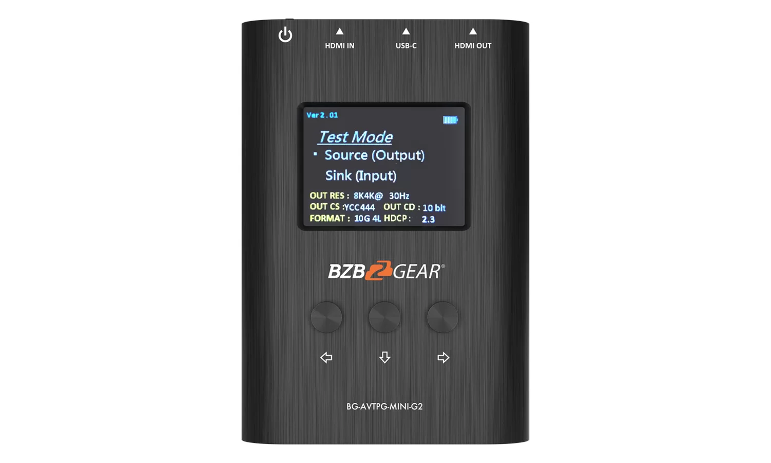 BZBGear BG-AVTPG-MINI-G2 Handheld HDMI 2.1 Test Generator and Analyzer - view 2