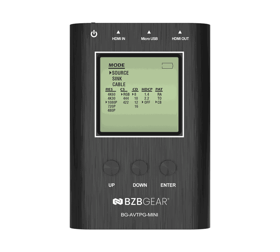 BZBGear BG-AVTPG-MINI Handheld HDMI Test Generator and Analyzer