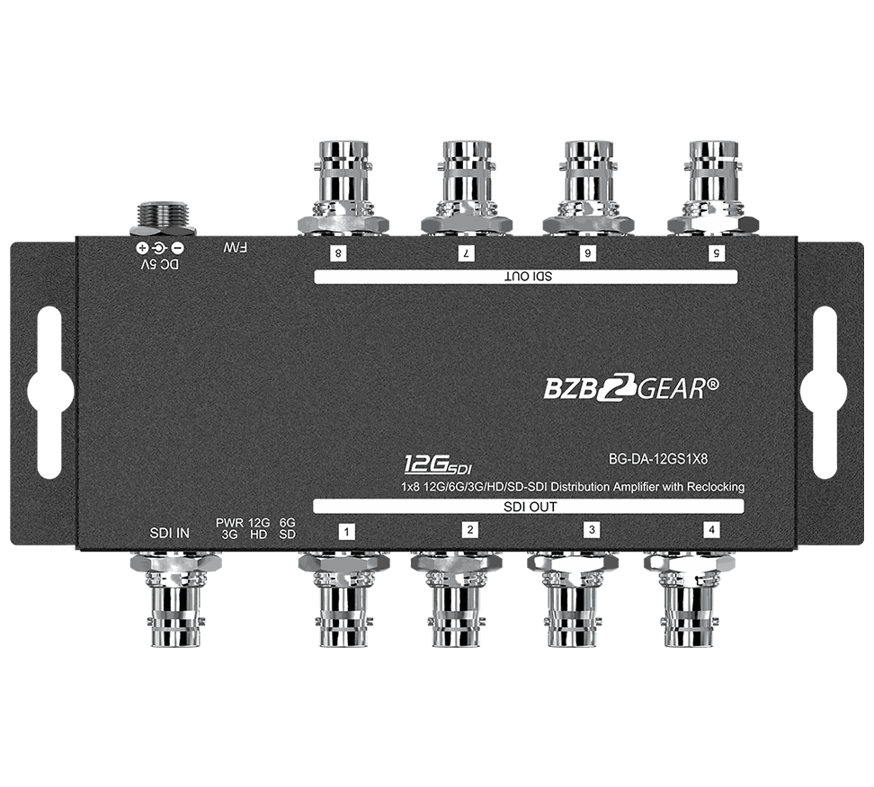 BZBGear BG-DA-12GS1X8 12G-SDI 1x8 Distribution Amplifier