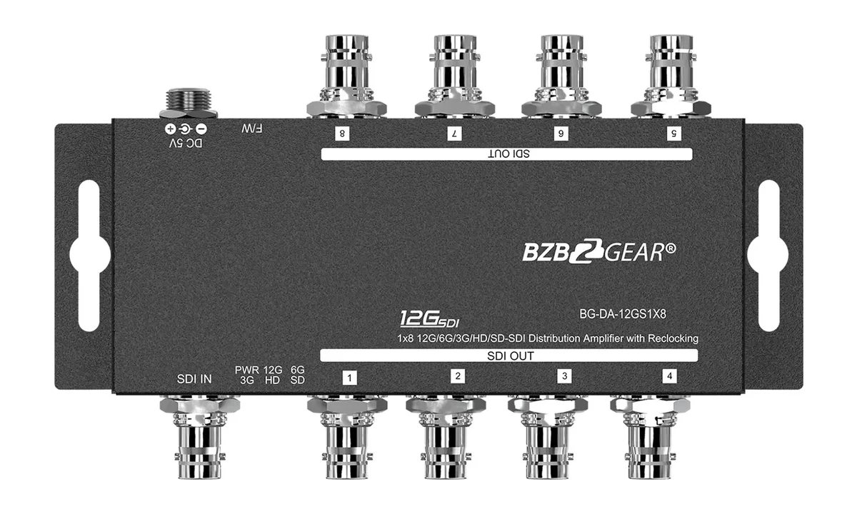 BZBGear BG-DA-12GS1X8 12G-SDI 1x8 Distribution Amplifier - view 2