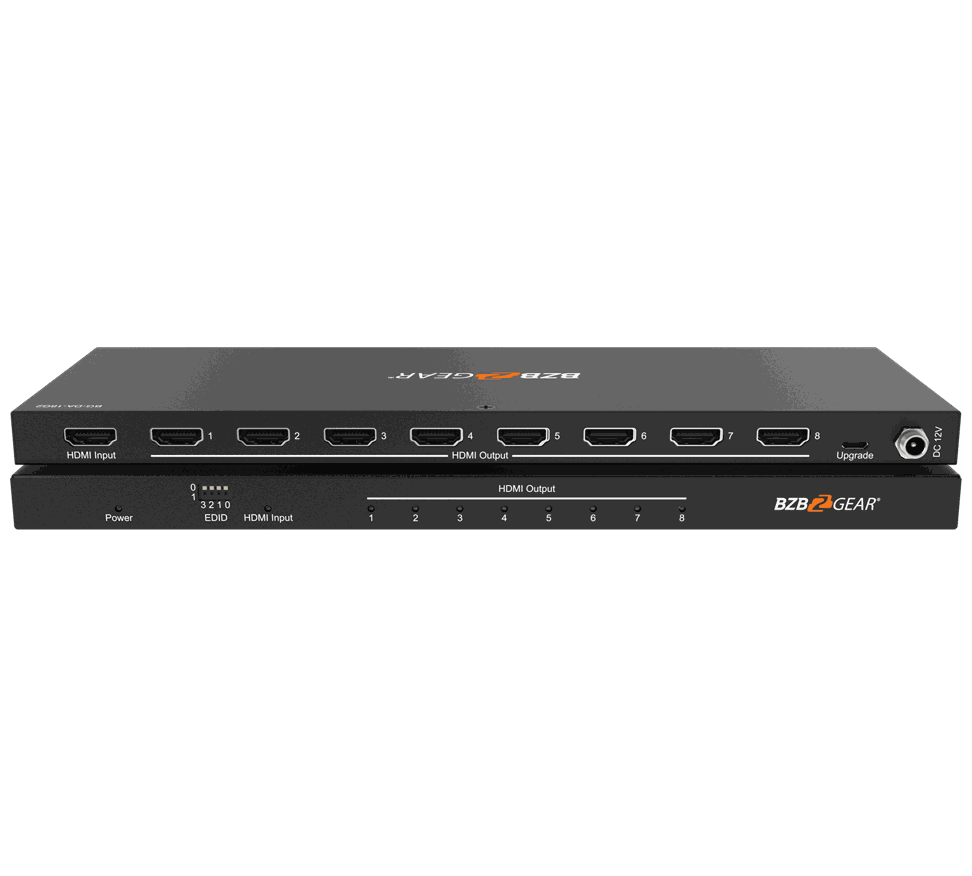 BZBGear BG-DA-18G2 1x8 4K HDMI Splitter with EDID Management