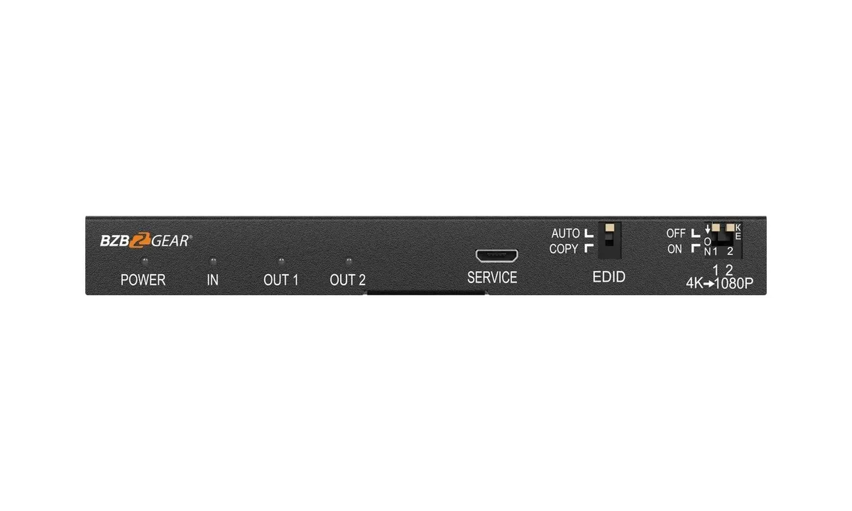 BZBGear BG-DA-1X2AS 1x2 4K HDMI Splitter with Downscaler and Audio Output - view 4