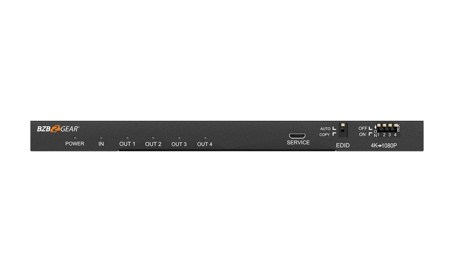 BZBGear BG-DA-1X4AS 1x4 4K HDMI Splitter with Downscaler and Audio Output - view 4