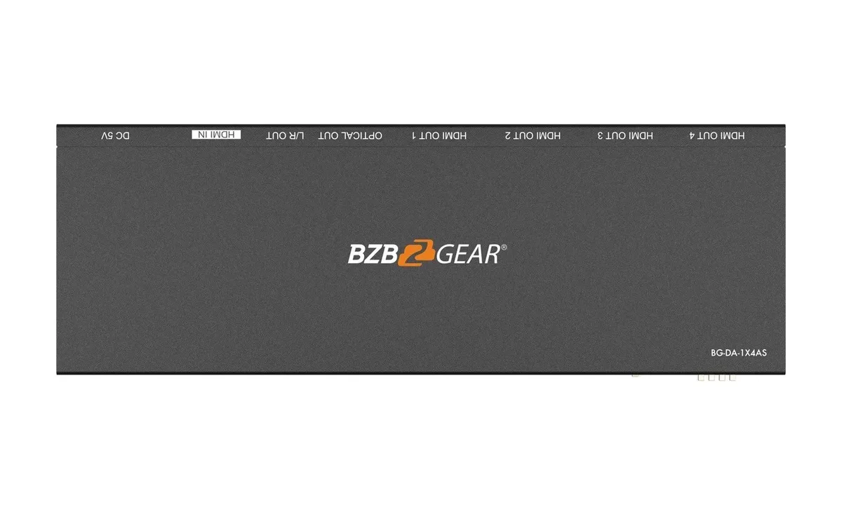 BZBGear BG-DA-1X4AS 1x4 4K HDMI Splitter with Downscaler and Audio Output - view 6