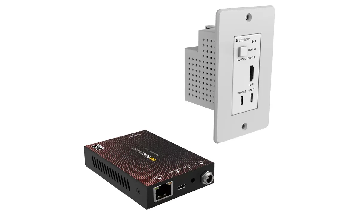 BZBGear BG-EXH-50UWP-W HDMI and USB-C Wall Plate Extender Kit - view 2