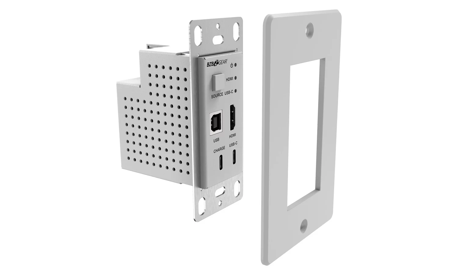BZBGear BG-EXH-70UWP-W HDMI, USB-C and KVM Wall Plate HDBaseT Kit - view 4