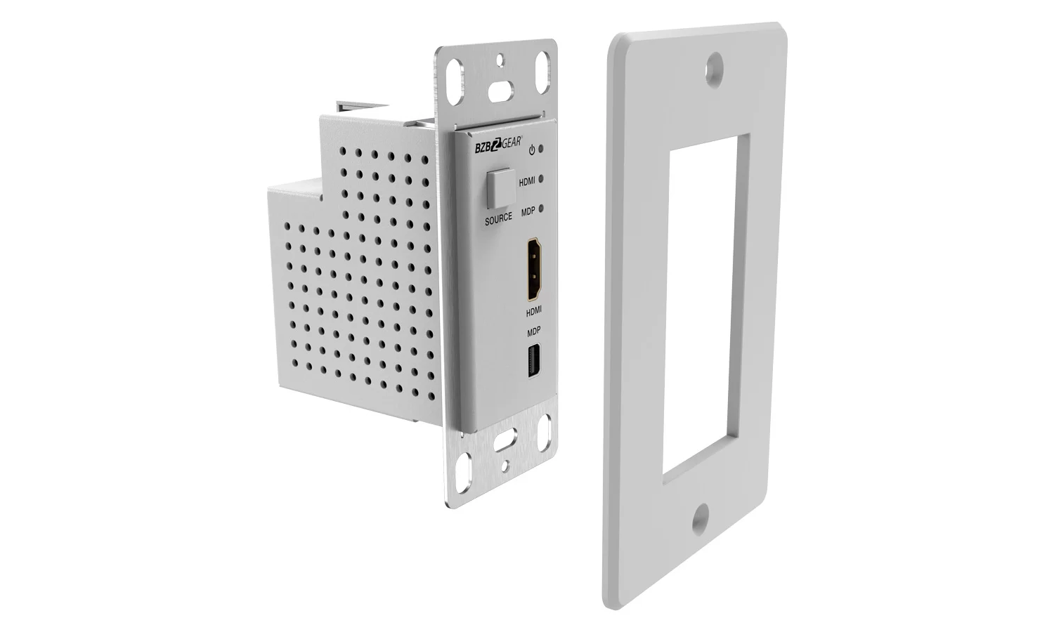 BZBGear BG-EXHD-50UWP-W HDMI and Mini DisplayPort Wall Plate Extender Kit - view 4