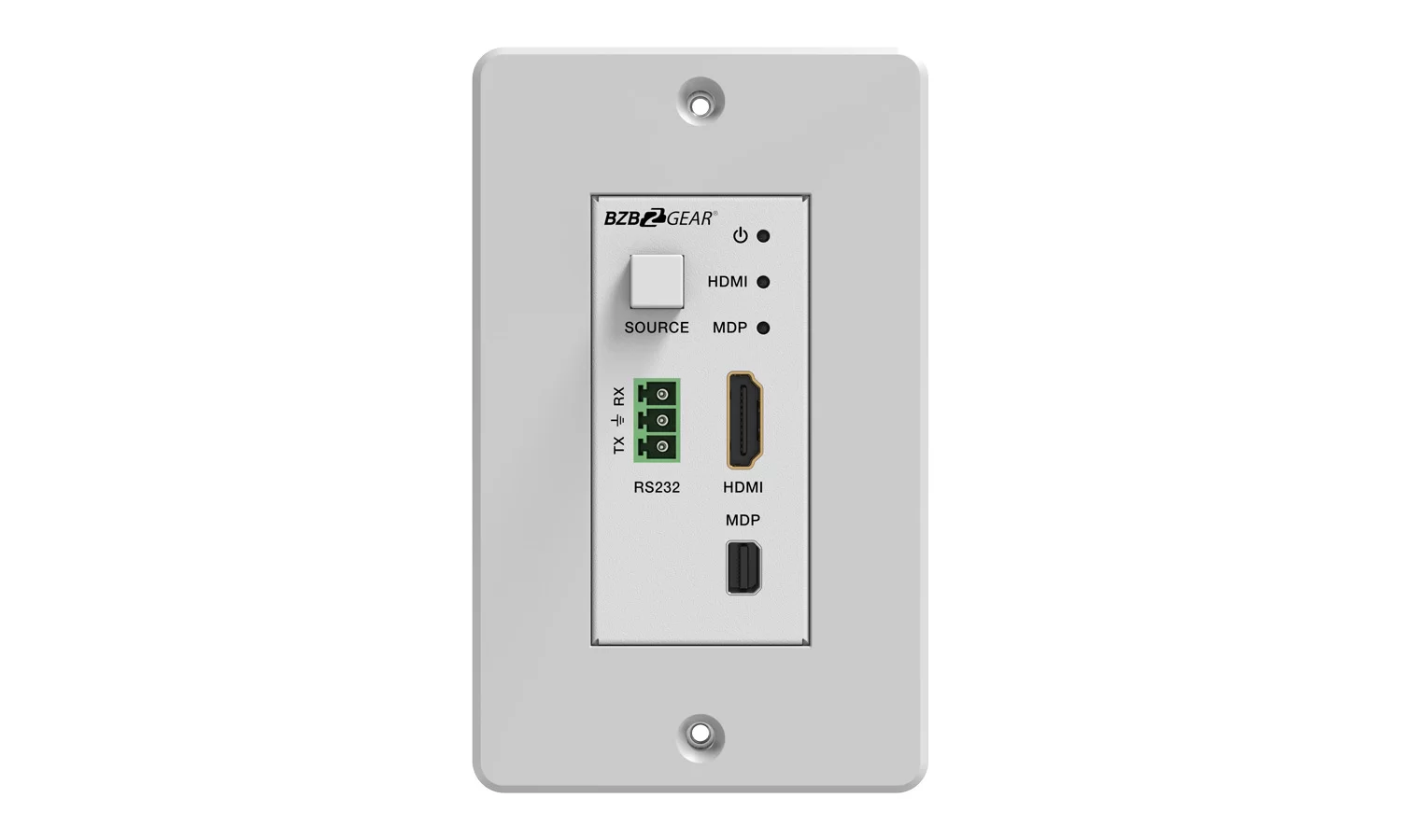 BZBGear BG-EXHD-70UCWP-W HDMI and Mini DisplayPort Wall Plate HDBaseT Kit with RS-232 - view 3