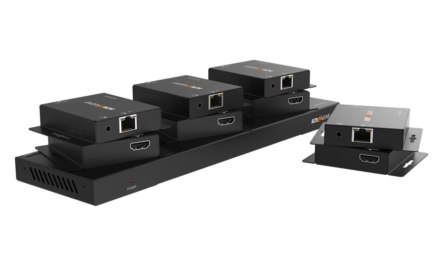 BZBGear BG-HDA-E18 1x8 HDMI Splitter Kit with Eight Receivers - view 4