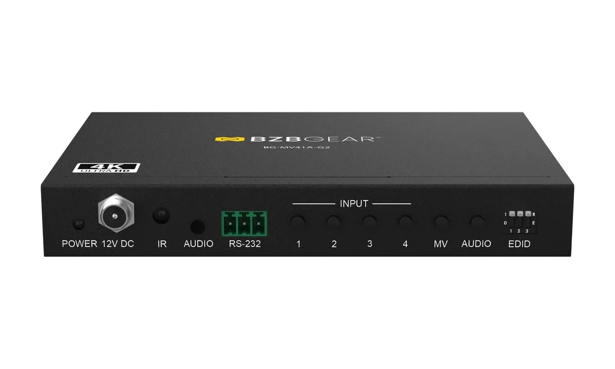 BZBGear BG-MV41A-G2 4x1 Seamless Switcher and Quad Multiviewer - view 3